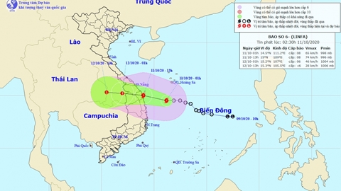 Áp thấp nhiệt đới mạnh lên thành bão, đe dọa miền Trung