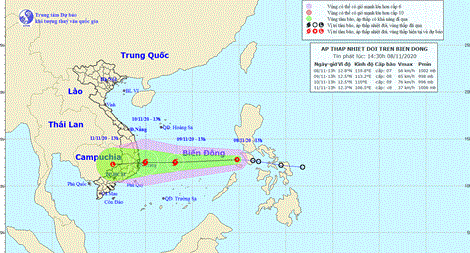 Áp thấp nhiệt đới đã "đổ bộ" Biển Đông 