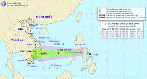 Biển Đông lại đón áp thấp nhiệt đới có thể thành bão số 12