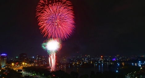 Pháo hoa rực sáng đón năm mới Tân Sửu 2021