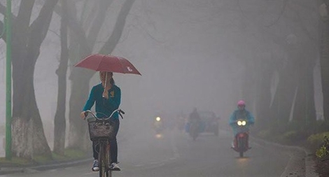 Hà Nội có mưa phùn và sương mù, trời lạnh