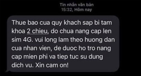 Cảnh giác với chiêu lừa nâng cấp sim 4G để chiếm đoạt tiền trong tài khoản