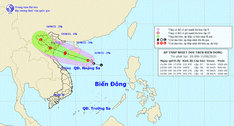 Áp thấp nhiệt đới trên biển Đông có thể mạnh lên thành bão