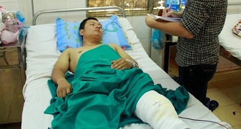 Đã xác định được đối tượng ném đá khiến CSGT bị thương