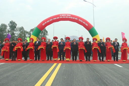 Hà Nội: khánh thành công trình cầu Mỹ Hòa vượt sông Đáy