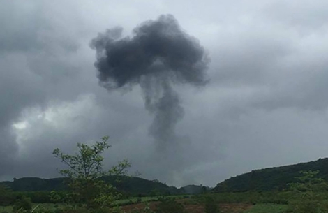 Hiện trường chiến đấu cơ Su-22 rơi ở Nghệ An