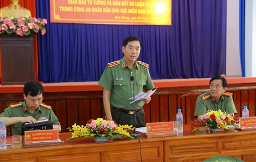 Hội nghị giao ban tư tưởng và nắm bắt dư luận xã hội trong CAND 