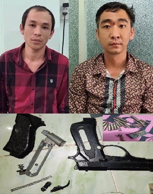 Bắt nhóm đối tượng mua bán súng tự chế