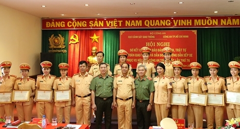 Đảm bảo TTATGT và dẫn đoàn phục vụ Hội nghị Công an toàn quốc lần thứ 76