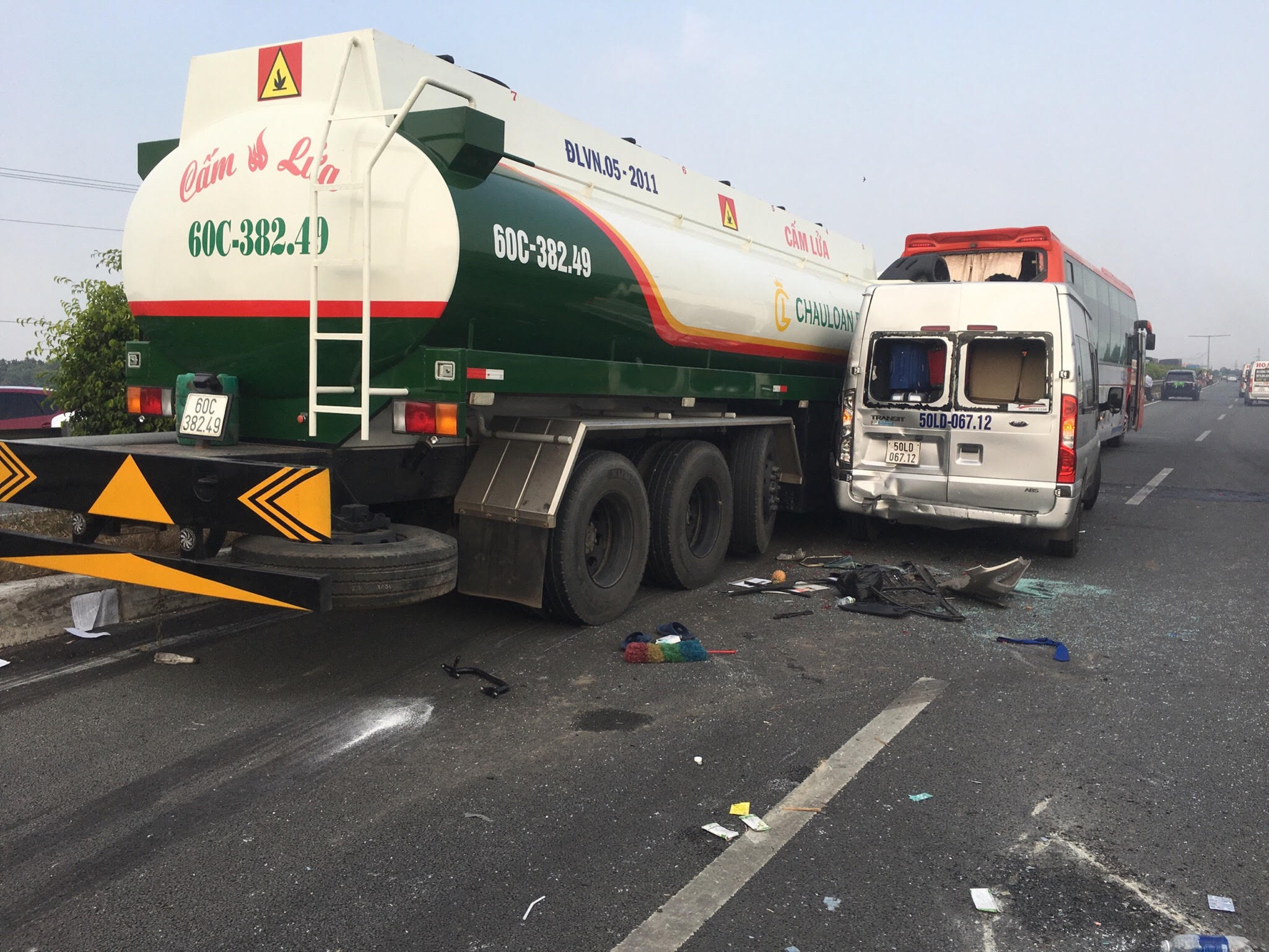 Tai nạn liên hoàn trên cao tốc do khói từ đốt cỏ ven đường