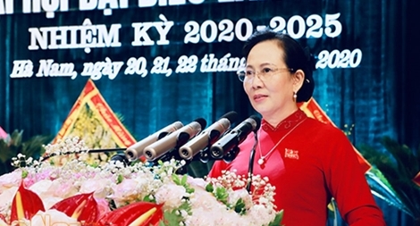 Đồng chí Lê Thị Thủy tái đắc cử Bí thư Tỉnh ủy Hà Nam 