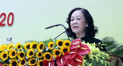 Đồng chí Trương Thị Mai dự và chỉ đạo Đại hội đại biểu Đảng bộ tỉnh Quảng Nam