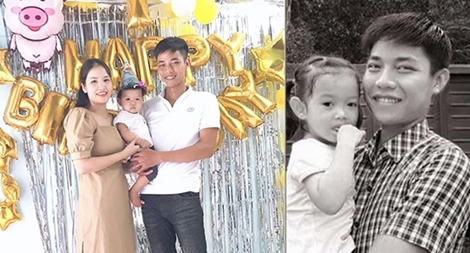 Nhói lòng hình ảnh hạnh phúc bên gia đình của Thượng úy Công an trước khi hy sinh