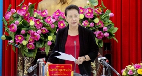 Chủ tịch Quốc hội Nguyễn Thị Kim Ngân làm việc với tỉnh An Giang