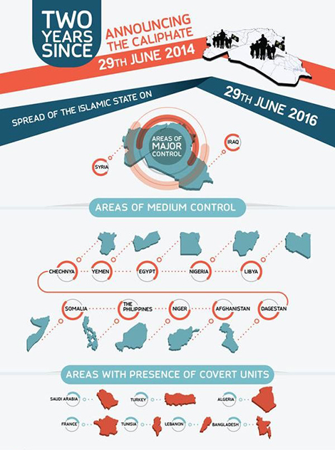 IS công bố bản đồ các “đơn vị bí mật” trên thế giới