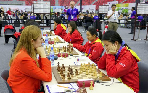 Thắng Thổ Nhĩ Kỳ, cờ vua nữ Việt Nam lên hạng 17 tại Olympiad 