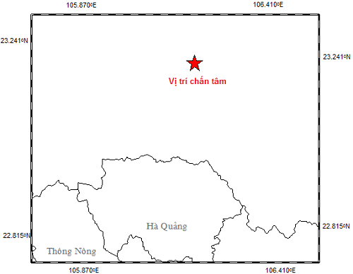 Động đất 3,1 độ richter tại biên giới Việt - Trung 