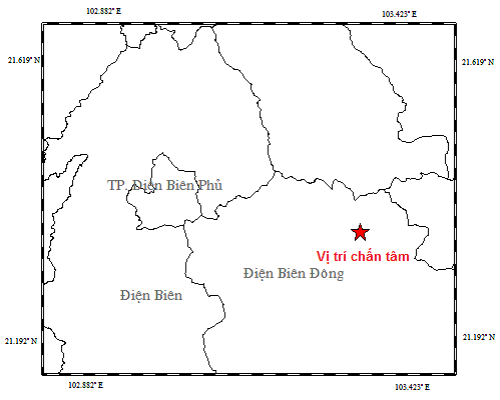 Liên tiếp xảy ra động đất ở Điện Biên 