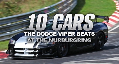 10 chiếc xe bị Dodge Viper đánh bại trên đường đua Nurburgring