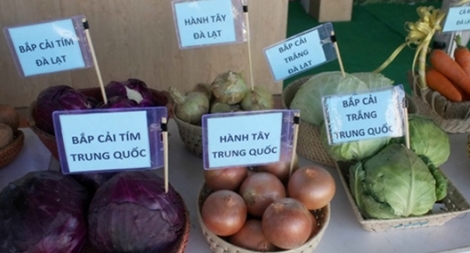 Nông sản Đà Lạt  phải gắn nhãn mác để tránh nhầm lẫn với hàng Trung Quốc