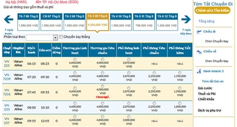 Hệ thống mua vé trực tuyến của Vietnam Airlines an toàn