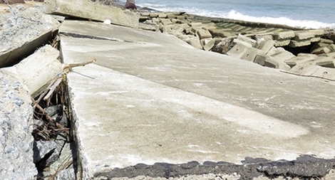 Sạt lở nghiêm trọng bờ biển, cửa sông ở Tam Hải