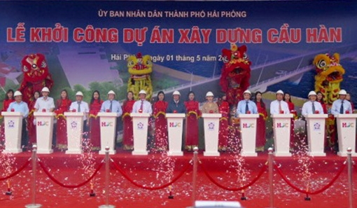 Hải Phòng thay thế 2 cầu phao bằng cầu bê tông qua sông Thái Bình
