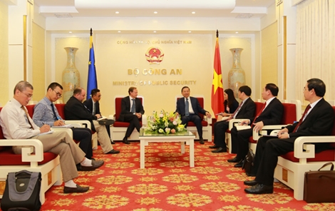 Bộ trưởng Tô Lâm tiếp xã giao Đại sứ Bruno Angelet