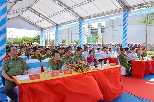 Diễn tập phương án chữa cháy tại Công ty Nhiệt điện Phú Mỹ