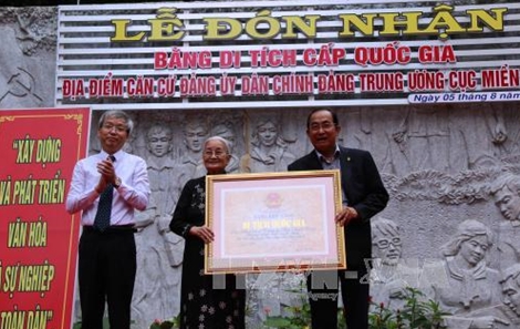 Căn cứ Đảng ủy Dân chính Đảng Trung ương Cục miền Nam được công nhận là Di tích quốc gia