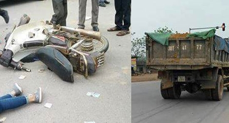 Va chạm với xe tải, 2 cô gái đi xe máy thương vong