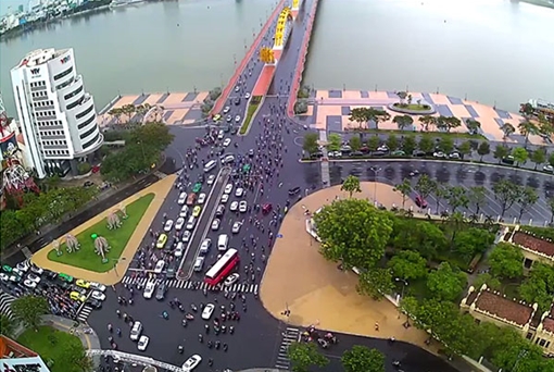 Phân luồng giao thông đảm bảo an toàn tại Lễ hội Pháo hoa quốc tế Đà Nẵng 2018