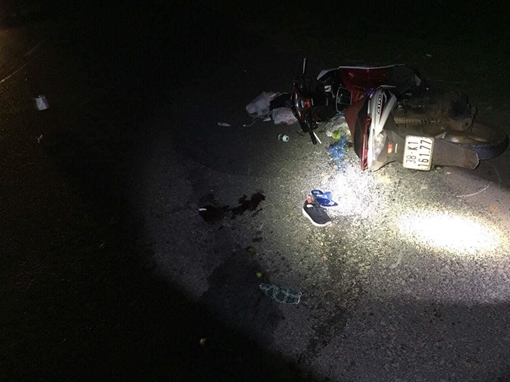 Va chạm với xe tải, một Thượng úy Công an tử vong