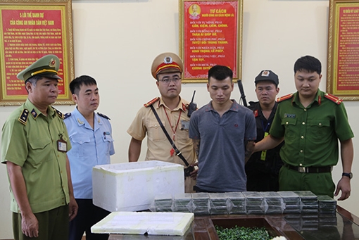 Hai mẹ con vận chuyển 64 bánh heroin