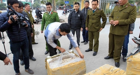 Tiêu hủy gần 300 kg nội tạng động vật bốc mùi hôi thối