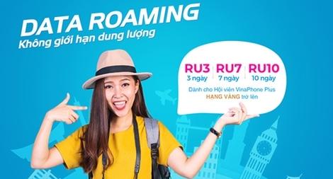 Thuê bao Vinaphone dùng 3G/4G không giới hạn dung lượng khi chuyển vùng quốc tế