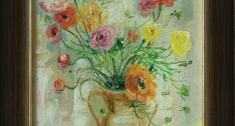 Tranh của danh họa Lê Phổ được đấu giá hơn 600 triệu đồng 