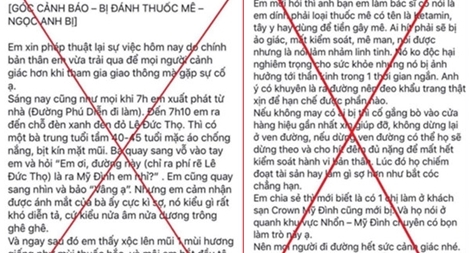 Truy tìm kẻ tung tin nhảm “dùng Ketamin làm thuốc mê để cướp tài sản”
