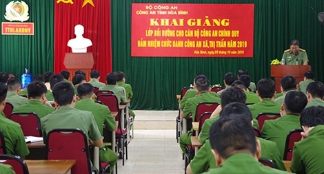 Bồi dưỡng nghiệp vụ cho 120 cán bộ đảm nhiệm các chức danh Công an xã