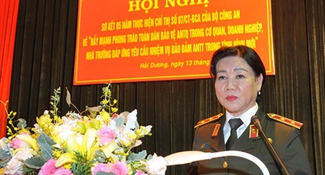 Hải Dương sơ kết 5 năm thực hiện Chỉ thị 07 của Bộ Công an