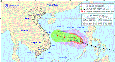 Khẩn trương ứng phó với bão Phanfone