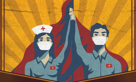 Báo Anh ca ngợi tranh cổ động chống dịch của Việt Nam