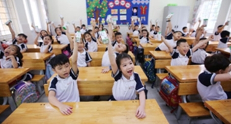 91,16% học sinh mẫu giáo và tiểu học Hà Nội thụ hưởng chương trình sữa học đường