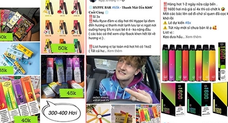 Trên 1 vạn sản phẩm thuốc lá điện tử được bán trên mạng xã hội