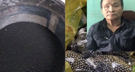 Bắt quả tang vụ tàng trữ 17kg thuốc nổ và đạn súng tự chế