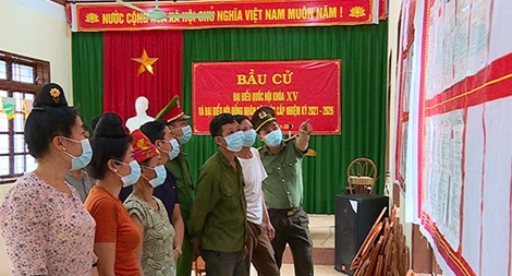 Công an các địa phương đảm bảo an ninh, trật tự dịp bầu cử