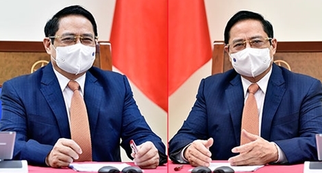 Thủ tướng Phạm Minh Chính điện đàm với Thủ tướng Australia Scott Morrison