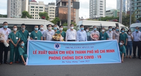 Trung tâm cấp cứu 115 Đà Nẵng tăng cường giúp TP  Hồ Chí Minh chống dịch