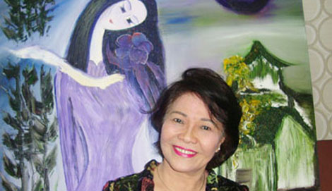 Nhà thơ Lê Thị Kim: Thơ - họa và "Đại gia nhà đất"