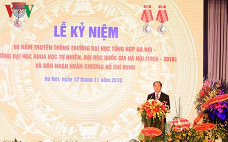 Chủ tịch nước: ĐHKHTN phải chủ động lựa chọn hướng nghiên cứu ưu tiên